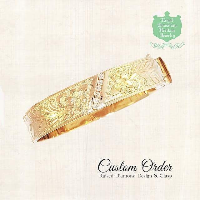 Custom Order Raised Diamond Design & Clasp