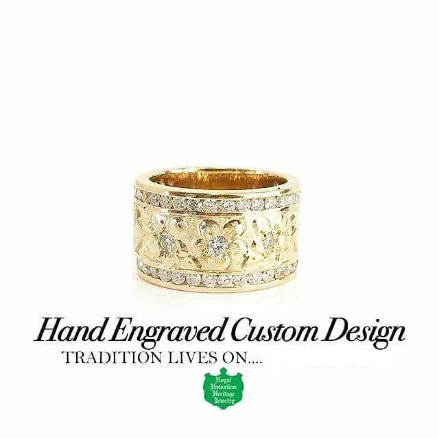 Hand Engraved CustomDesign  ロイヤル ハワイアン ヘリテイジ ジュエリー