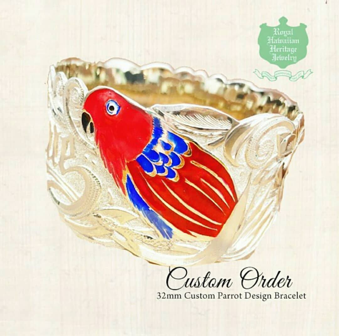 32mm Custom Parot Design Bracelet  【臨時休業のお知らせ】