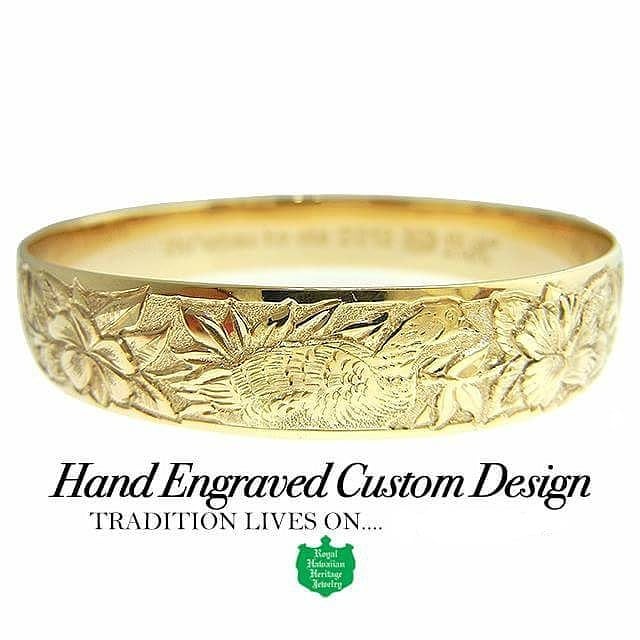 HandEngraved Custom Design  ロイヤル ハワイアン ヘリテイジ ジュエリー