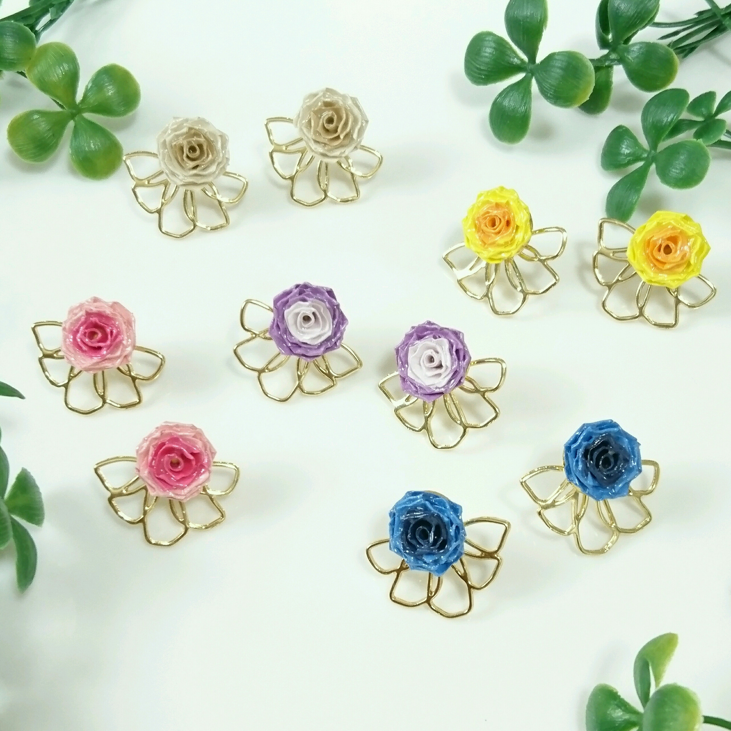 バタフライroseピアス(2way)