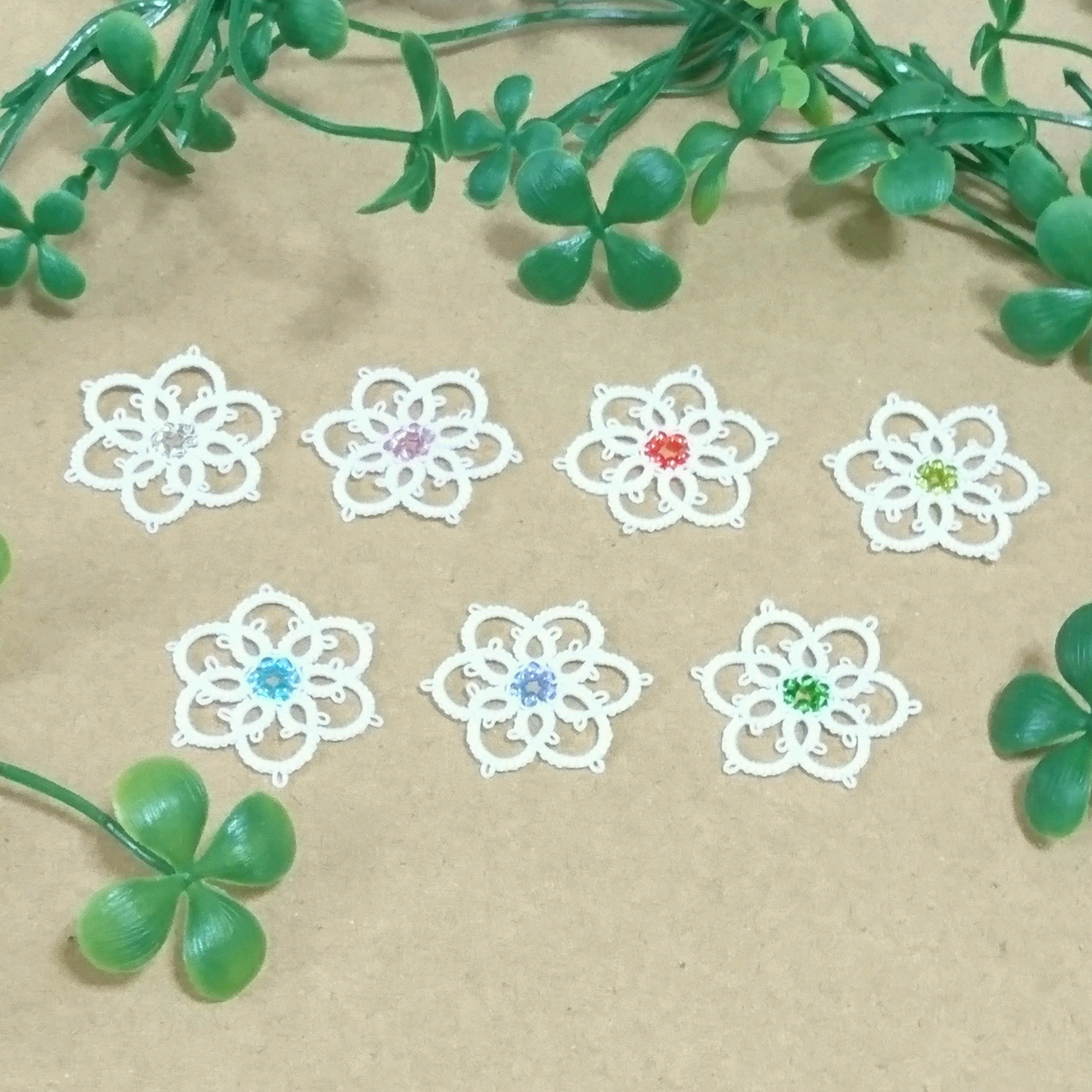 選べるビーズ「お花ピアス(イヤリング)」