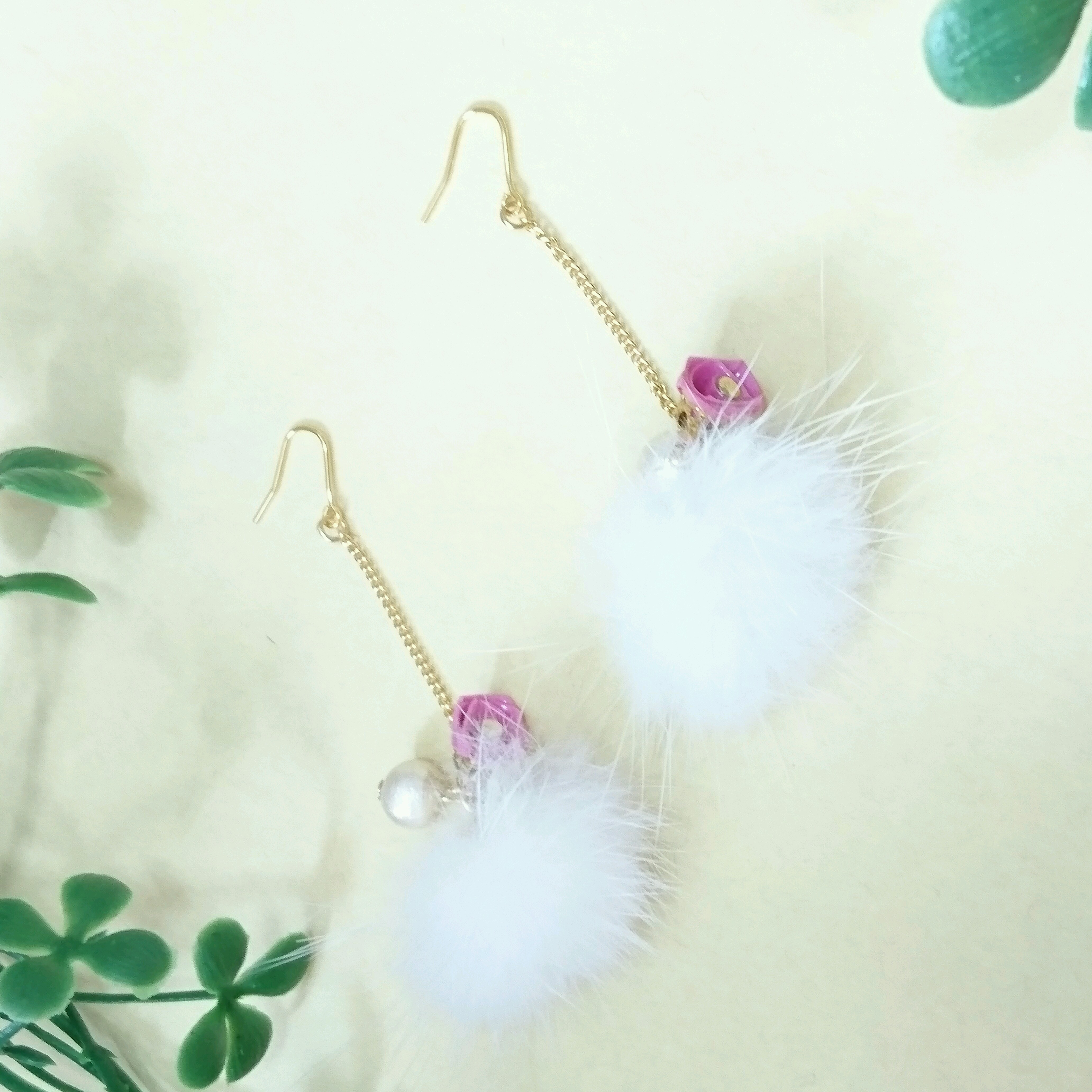 【ふんわりファーピアス(イヤリング)】