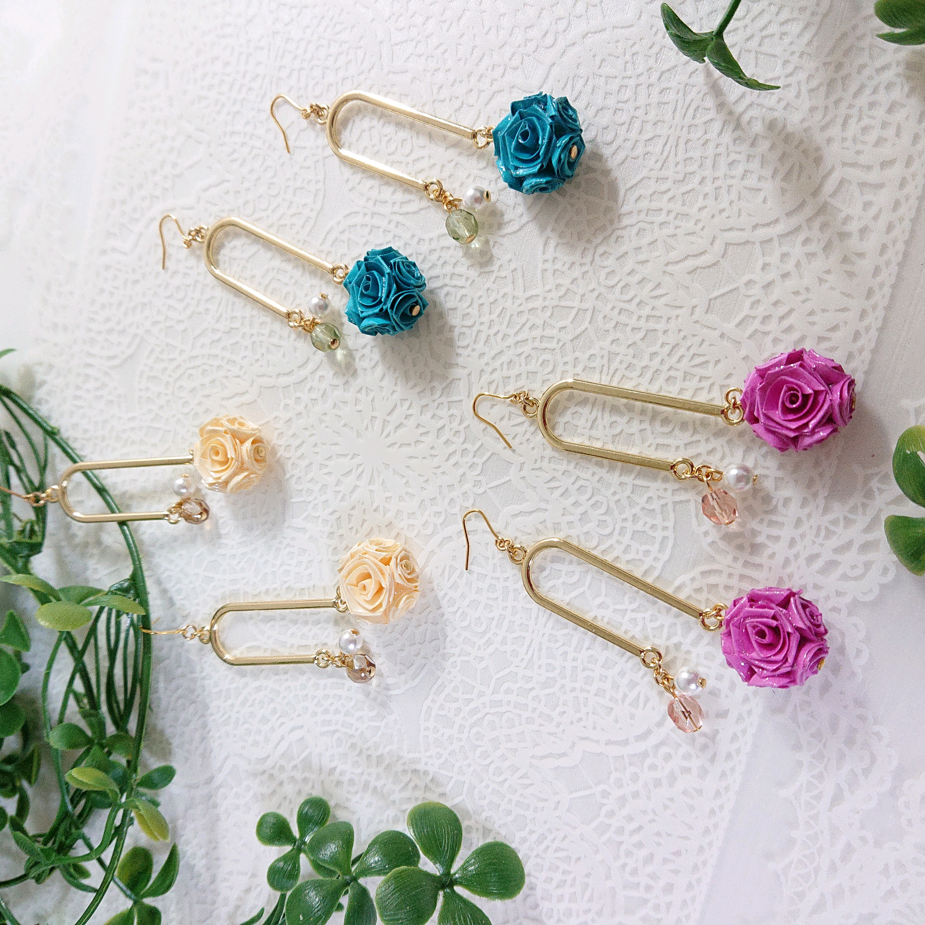 【アンバランスroseピアス(イヤリング)】完成！！