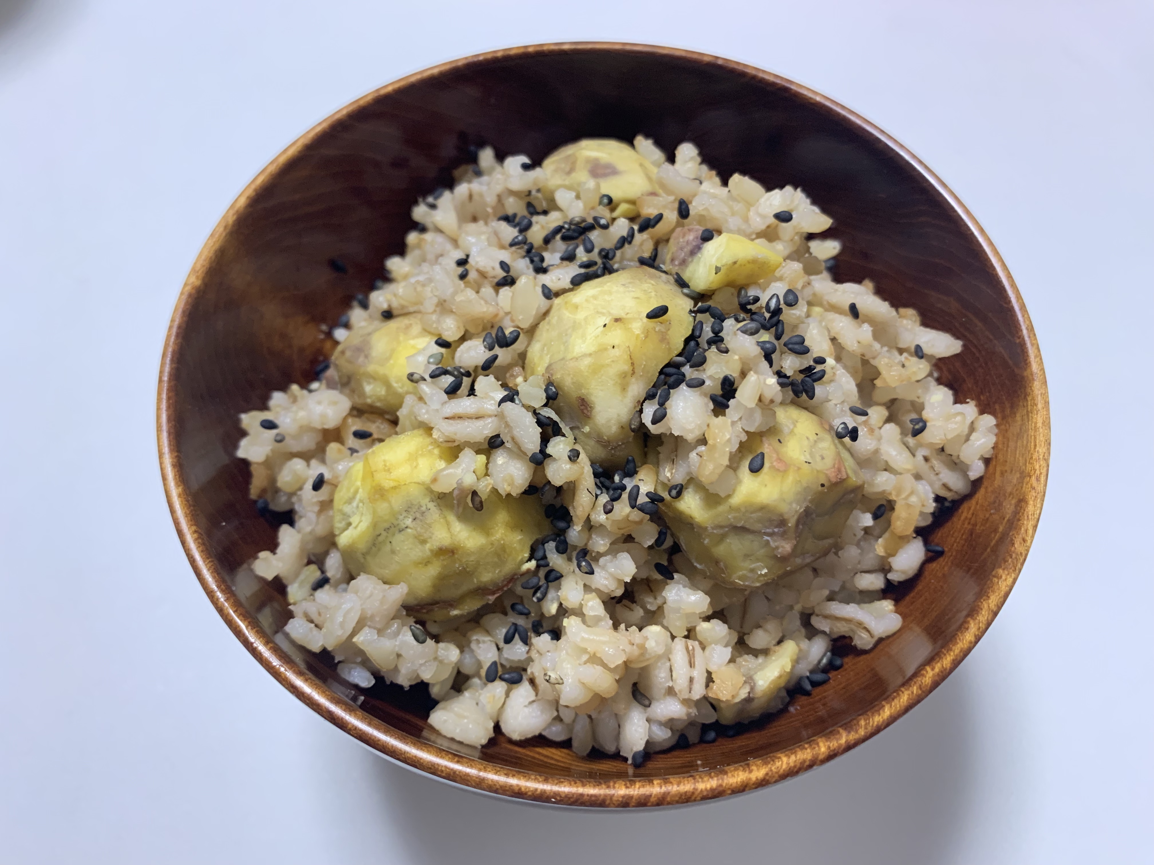 栗ごはん炊きました