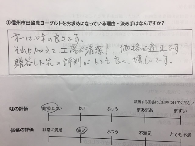 お客様の声♪