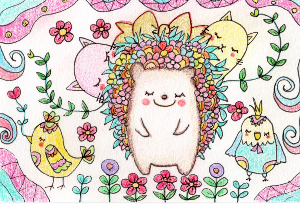 初の色鉛筆画作品