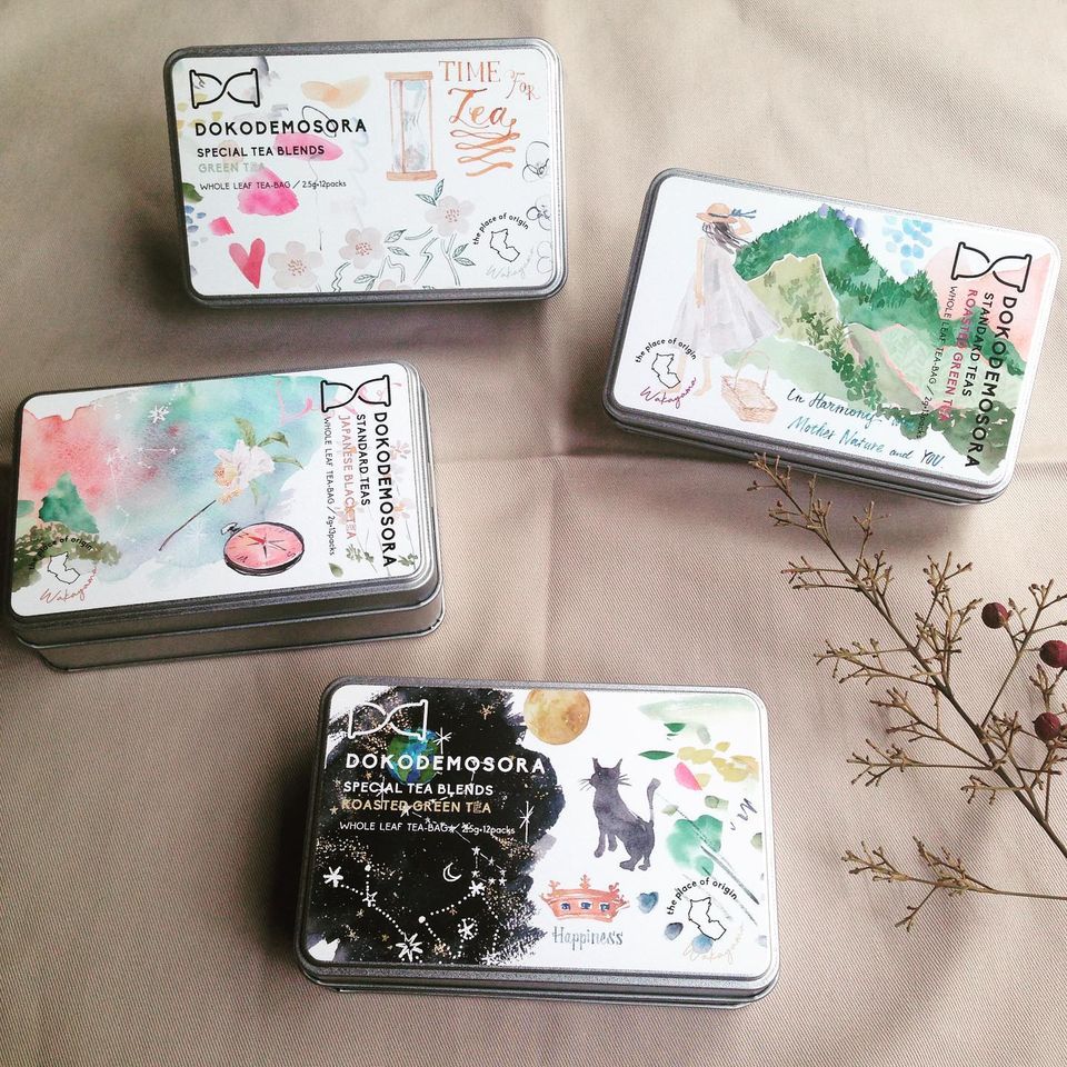 山奥で作られるかわいいお茶缶＊どこでもそらシリーズ