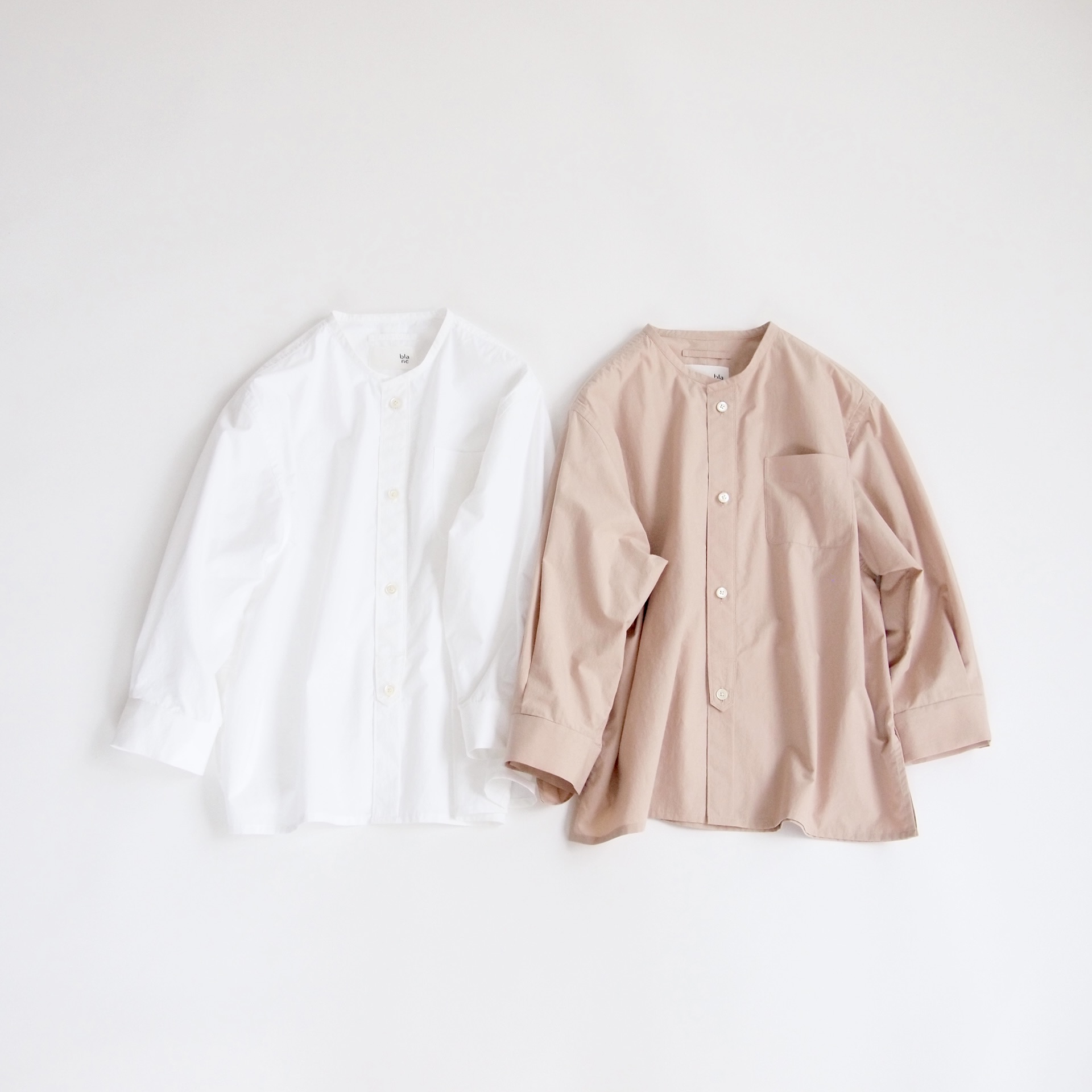 5月22日(木) no collar box shirts