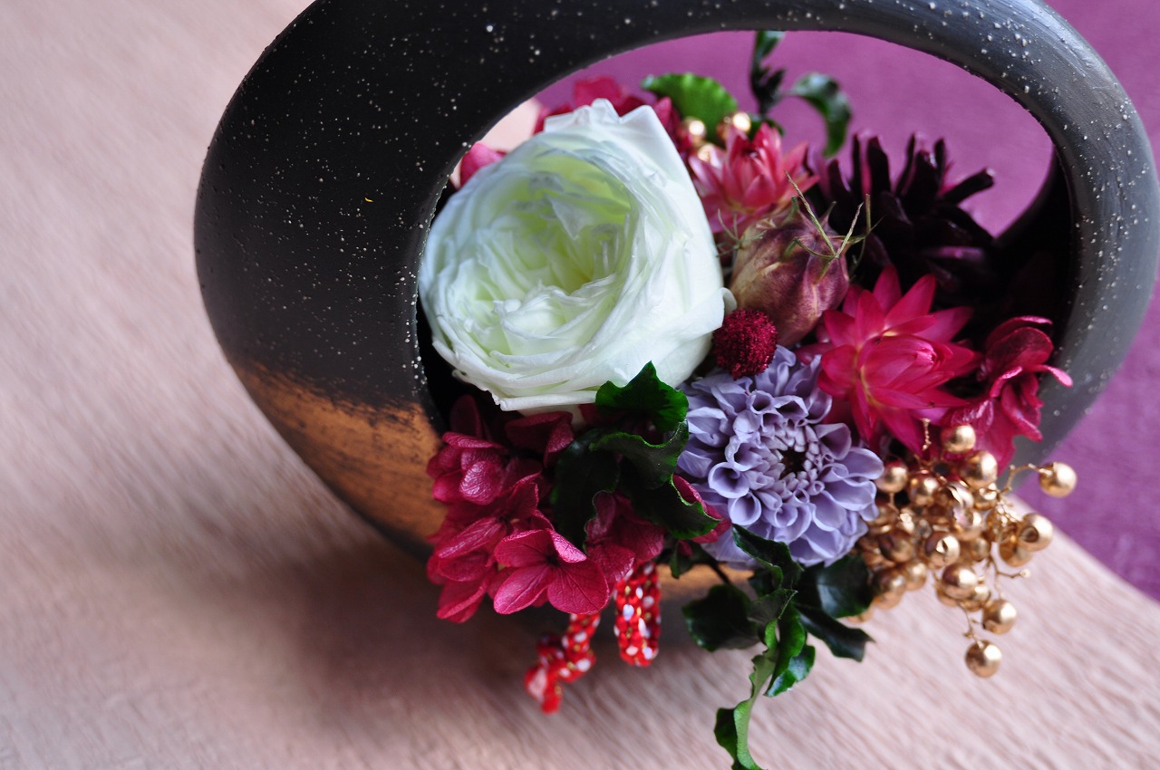 母の日*プリザアレンジ【月光】