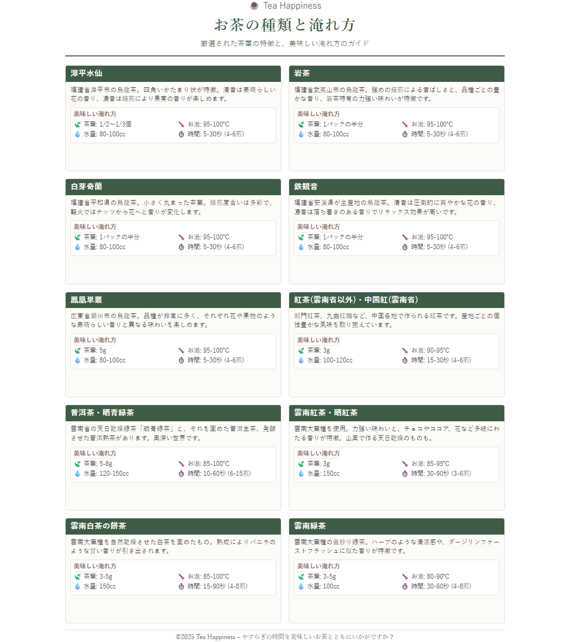 中国茶の淹れ方 ～温度と時間が紡ぐ、茶葉との対話～