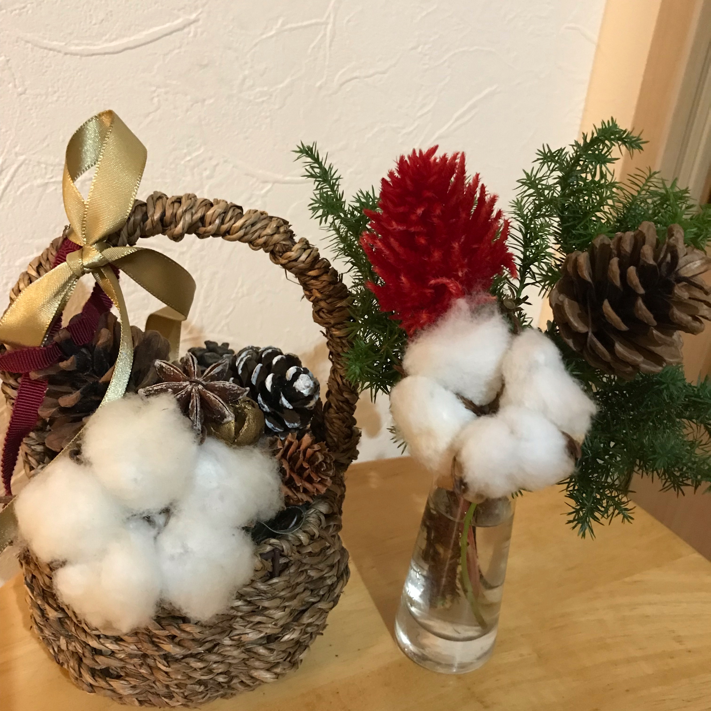 X'mas のテーブルフラワー