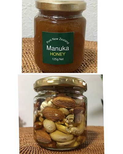 ナッツの蜂蜜漬け