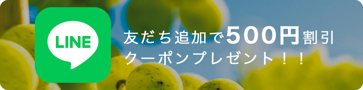（ご案内）LINE友達追加で500円割引クーポンプレゼント