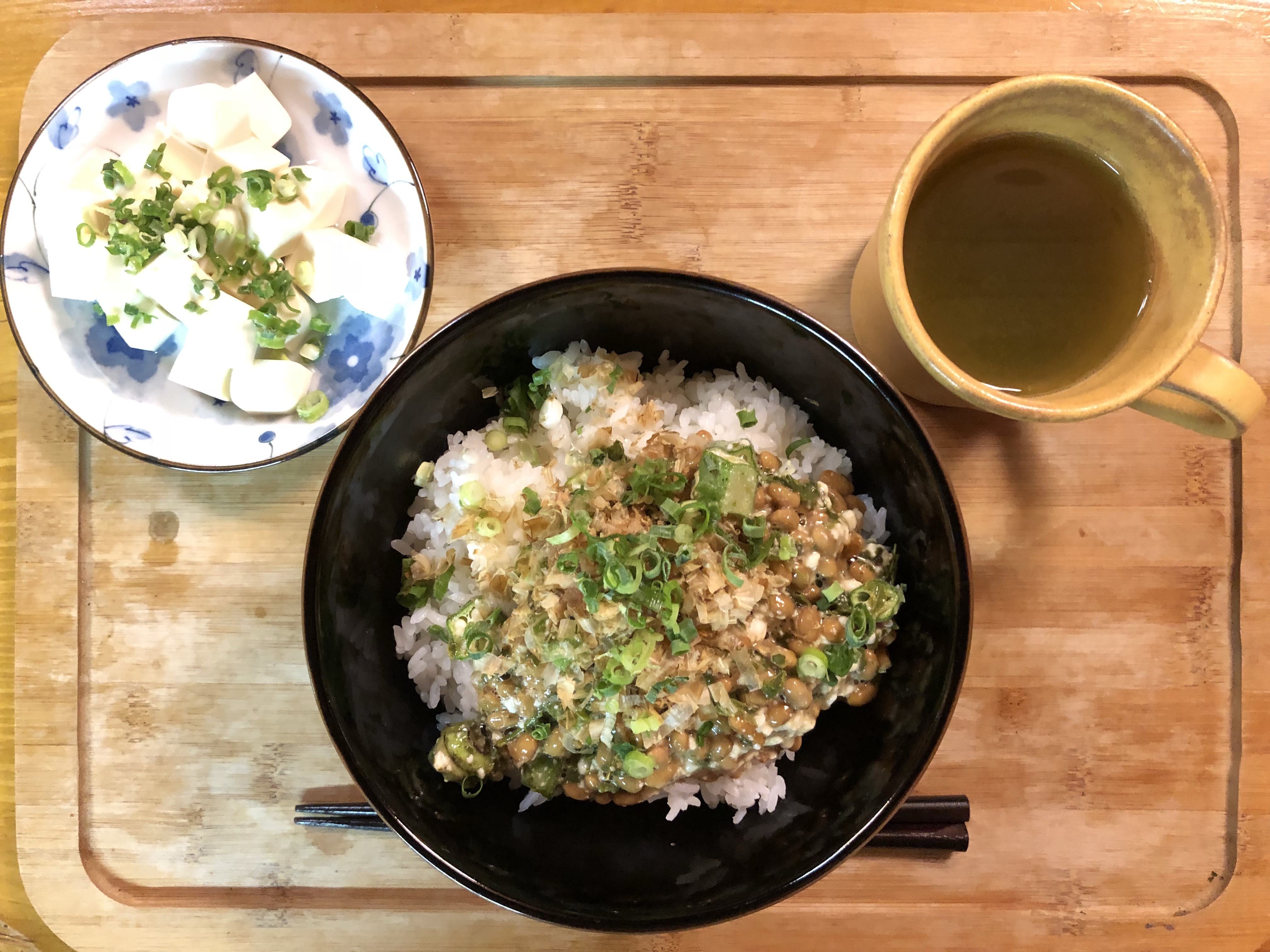 食茶16日目　「ネバネバ納豆丼」