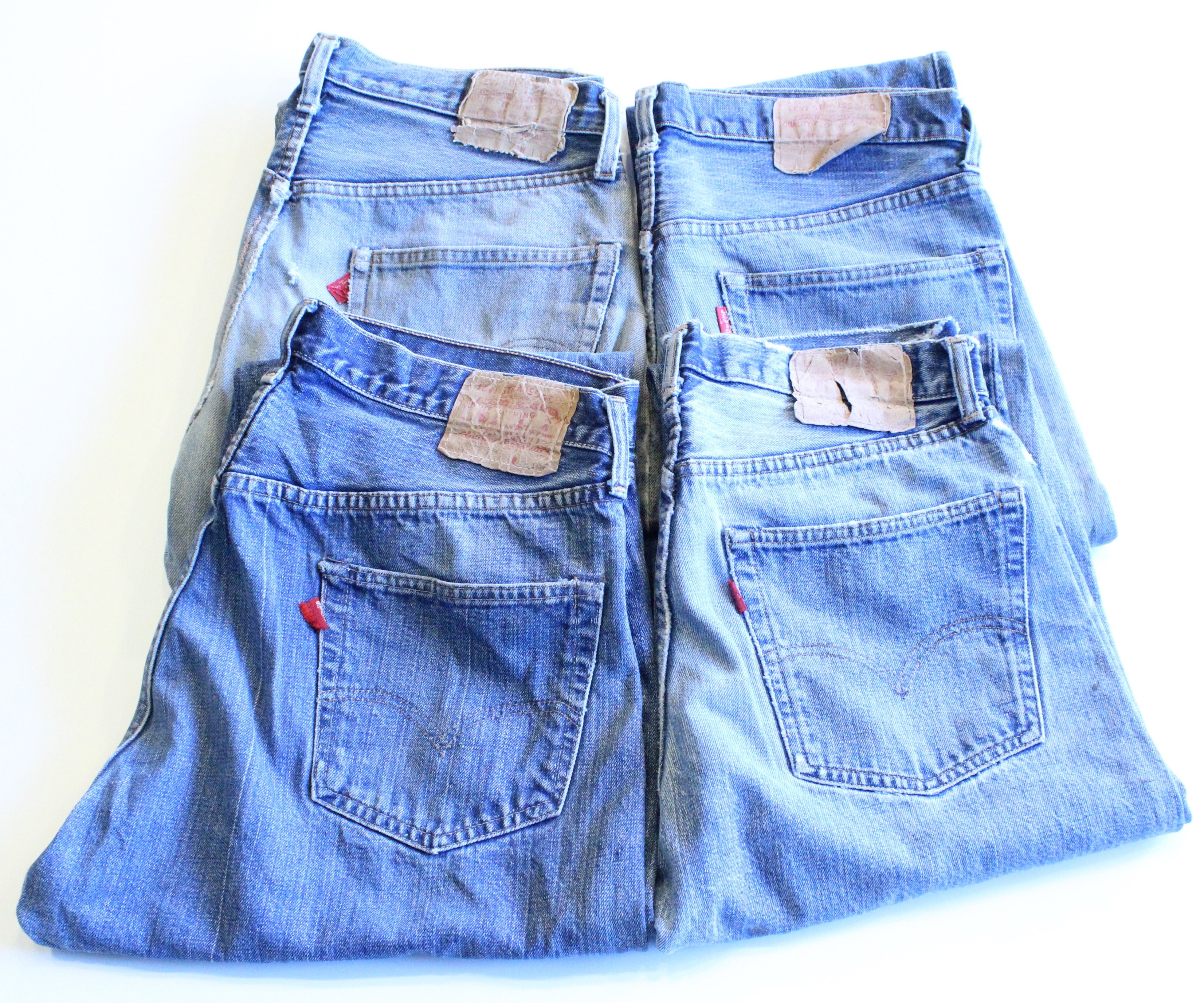 Vintage “worn out” denim pants. 