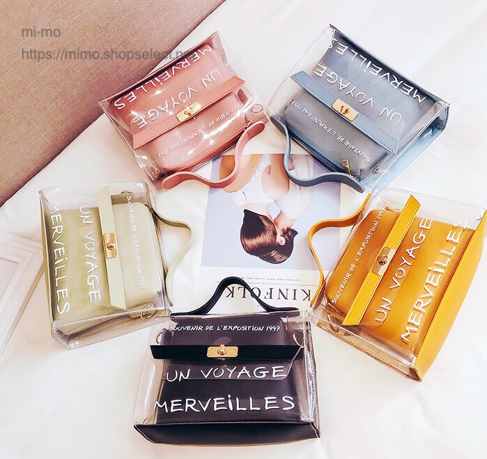 ビニールバッグ　ケリー風　PVC　クリアバッグ　販売開始致しました！