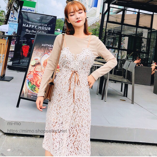 レースキャミワンピ　キャミソール　ワンピース　販売開始しました！