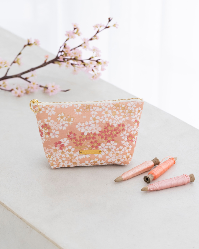 🌸桜文様のポーチL🌸