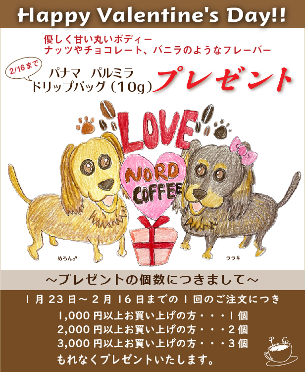 バレンタインプレゼントのご案内