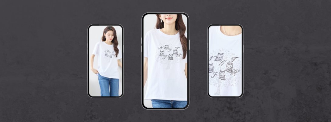 reve bleu【2024新作】【M〜L】パール付きラインストーンTシャツ ホワイトのご紹介
