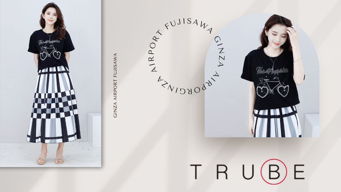 TRUBE 【2024新作】パールラインストーン自転車デザインTシャツのご紹介