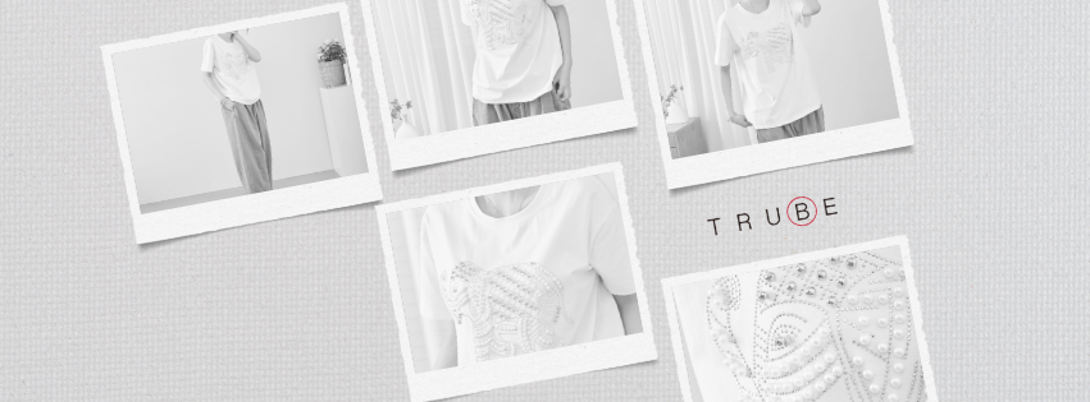 TRUBE【2024新作】【M~L】エレファントパールTシャツ ホワイトのご紹介