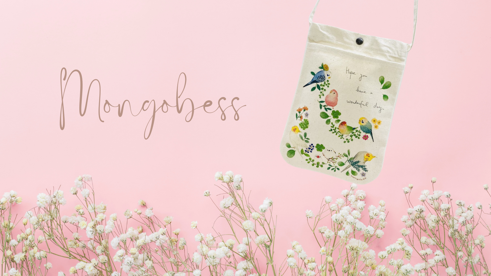 mongobess モンゴベス サコッシュS 小鳥のリース新入荷しました !