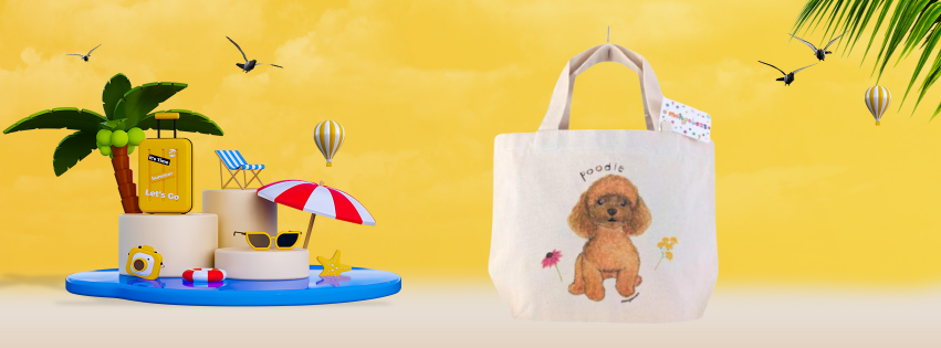 Mongobess モンゴベス Poodle プードル 犬柄 ランチトートバッグ のご紹介