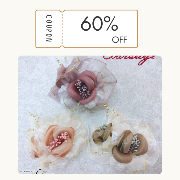 【 60%OFFクーポン 10/16 10:00まで 】Fizz 【コサージュ＆クリップ】フチラメオ