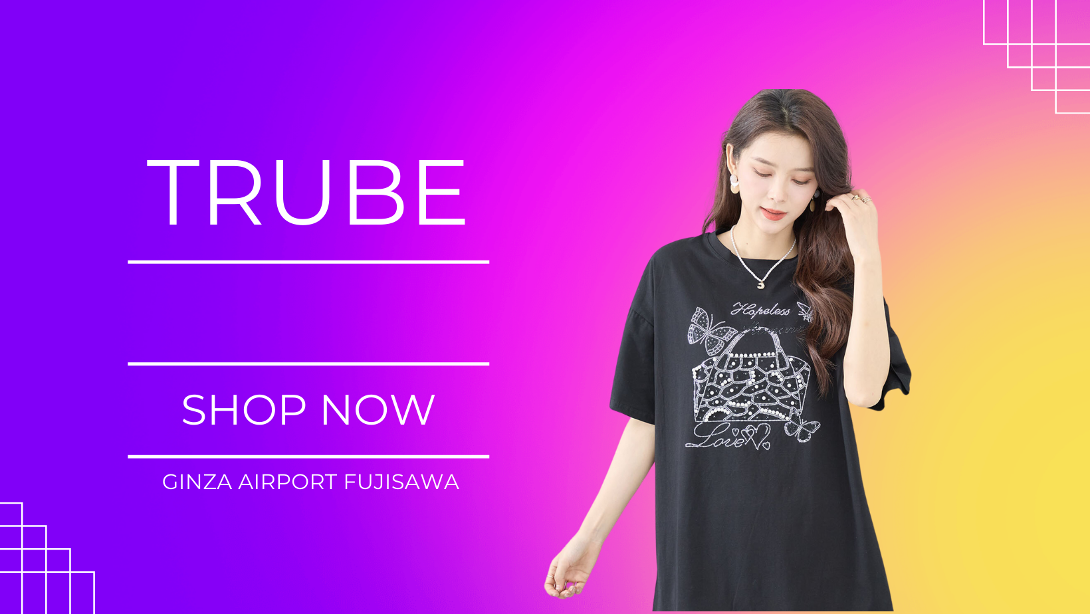 TRUBE バック＆バタフライ パール ラインストーンデザインTシャツ ブラックのご紹介