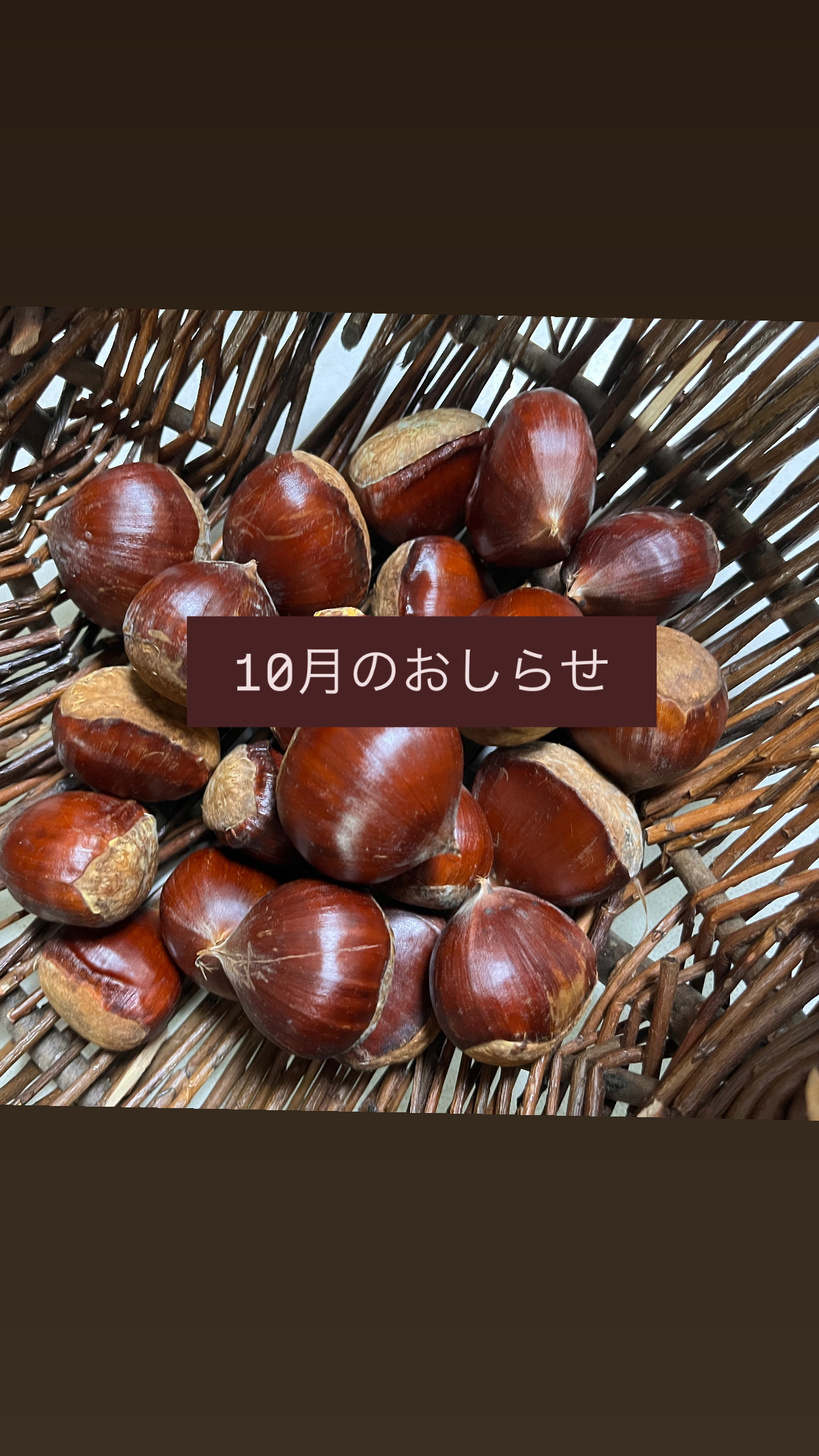 10月のおしらせ