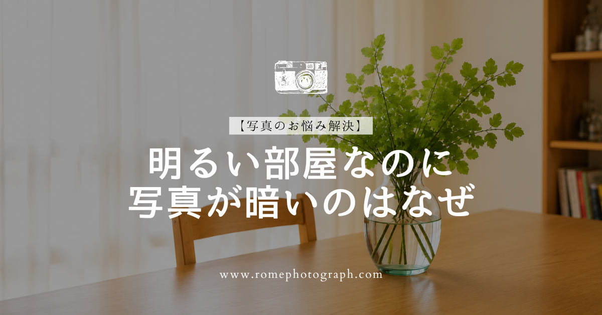 【写真のお悩み解決】明るい部屋なのに写真が暗いのはなぜ?