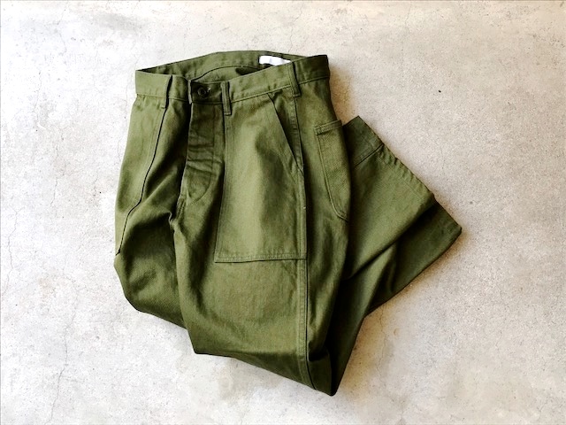 HATSKI 新作入荷 Denim Ftigue Pants “Olive”