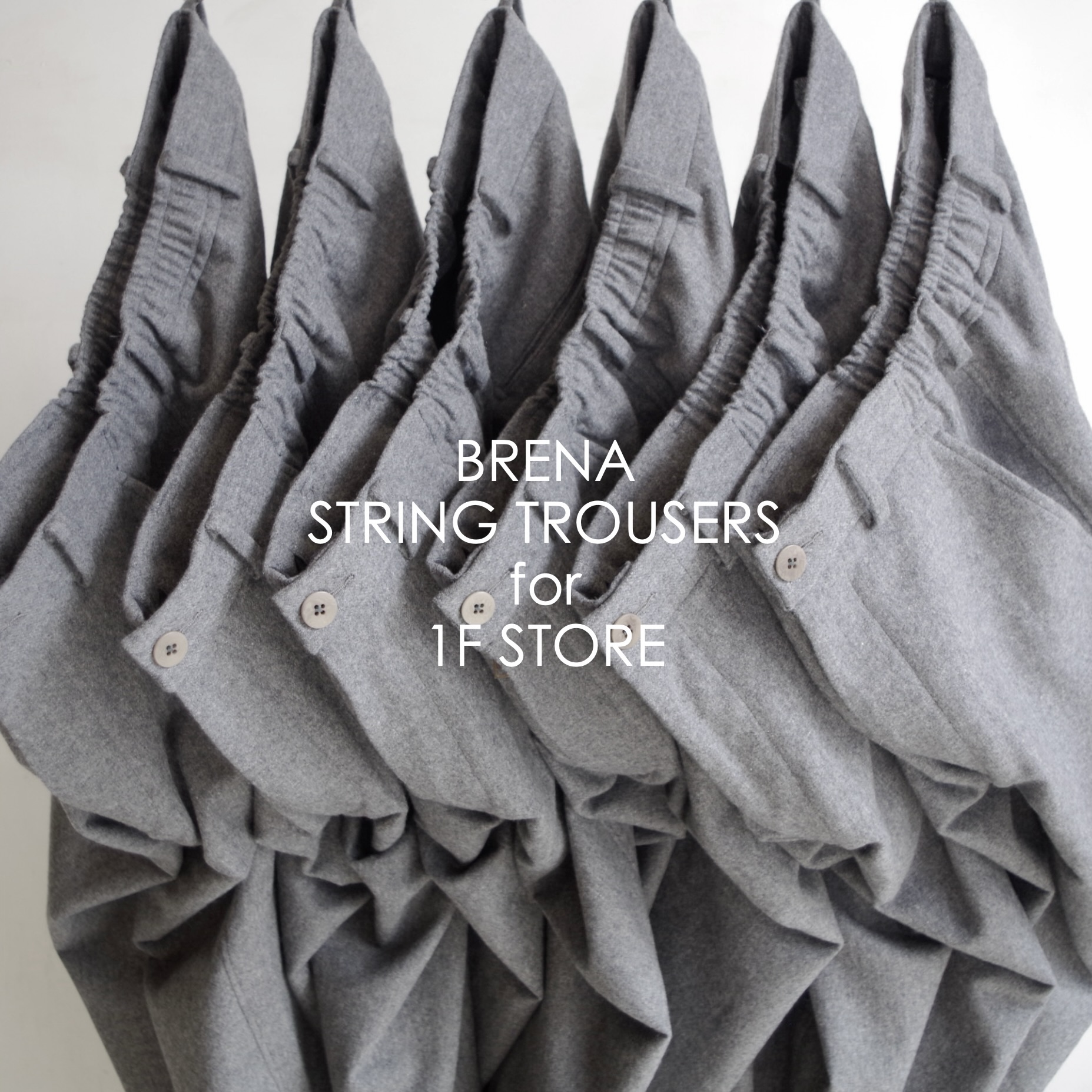 BRENA × 1FStore M.FLANNEL STRING TROUSERS（別注）