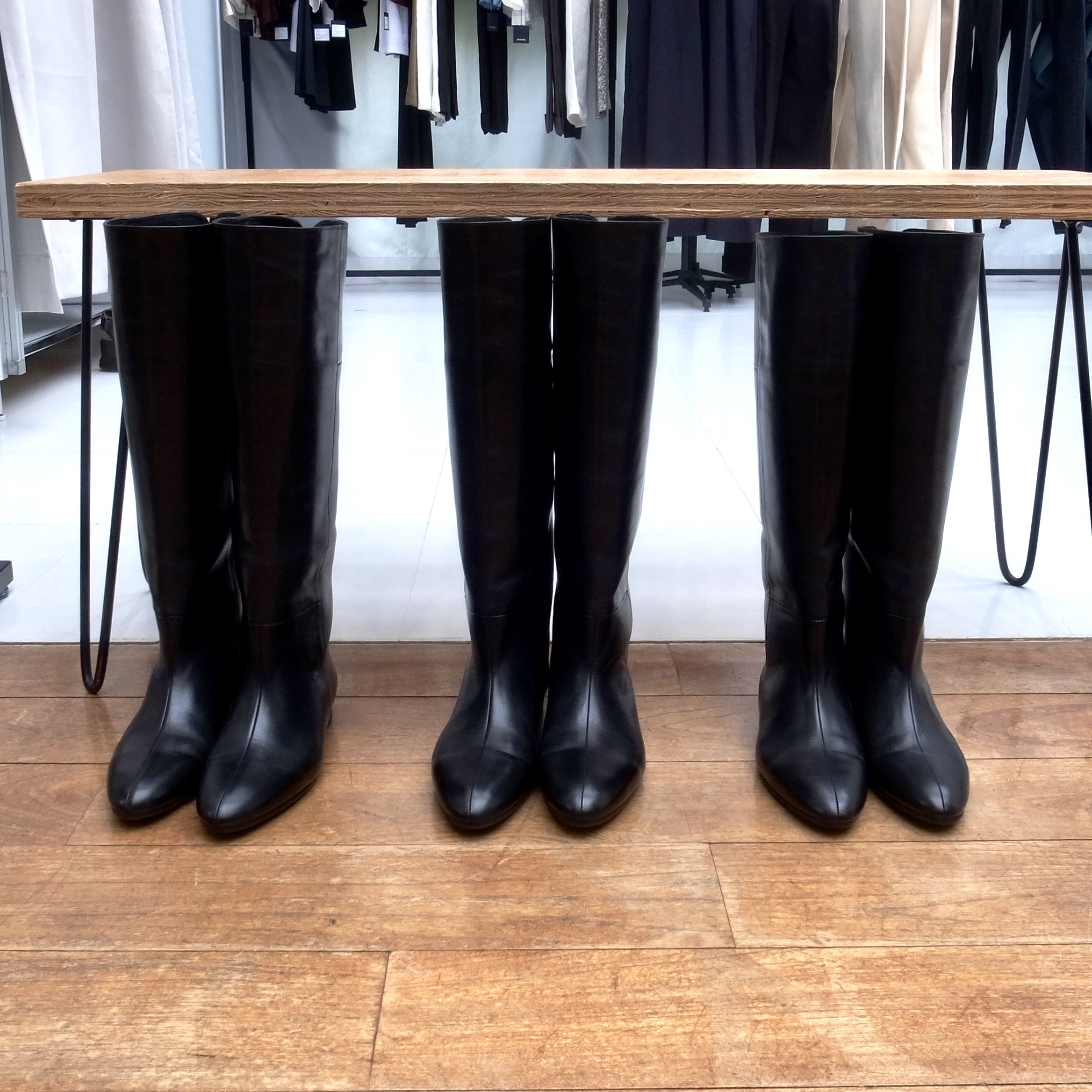 SINME BLACK LONG BOOTS