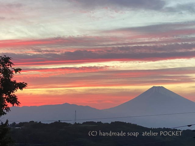 富士山と夕焼け