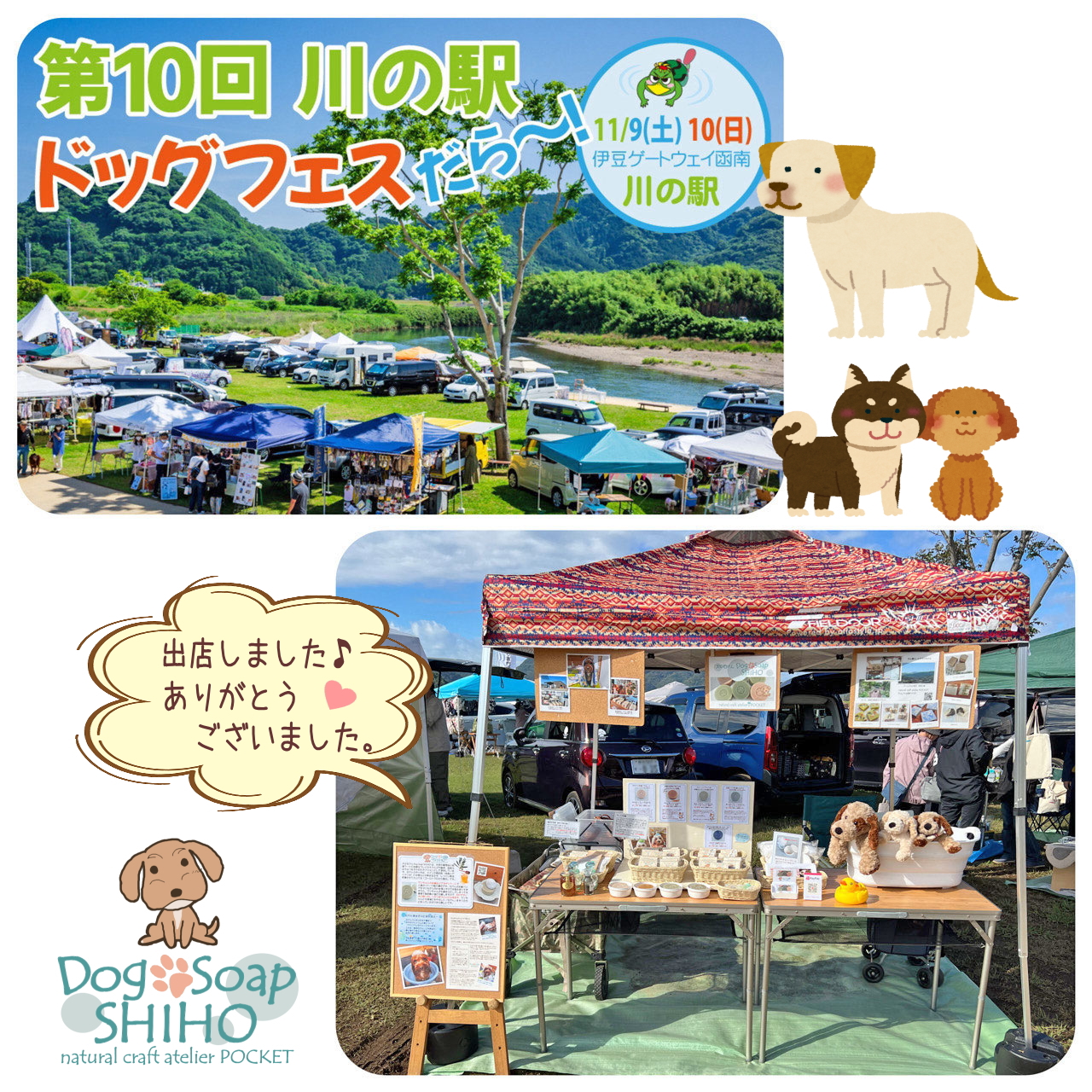 『第10回 川の駅ドッグフェスだら～』に出店しました♪