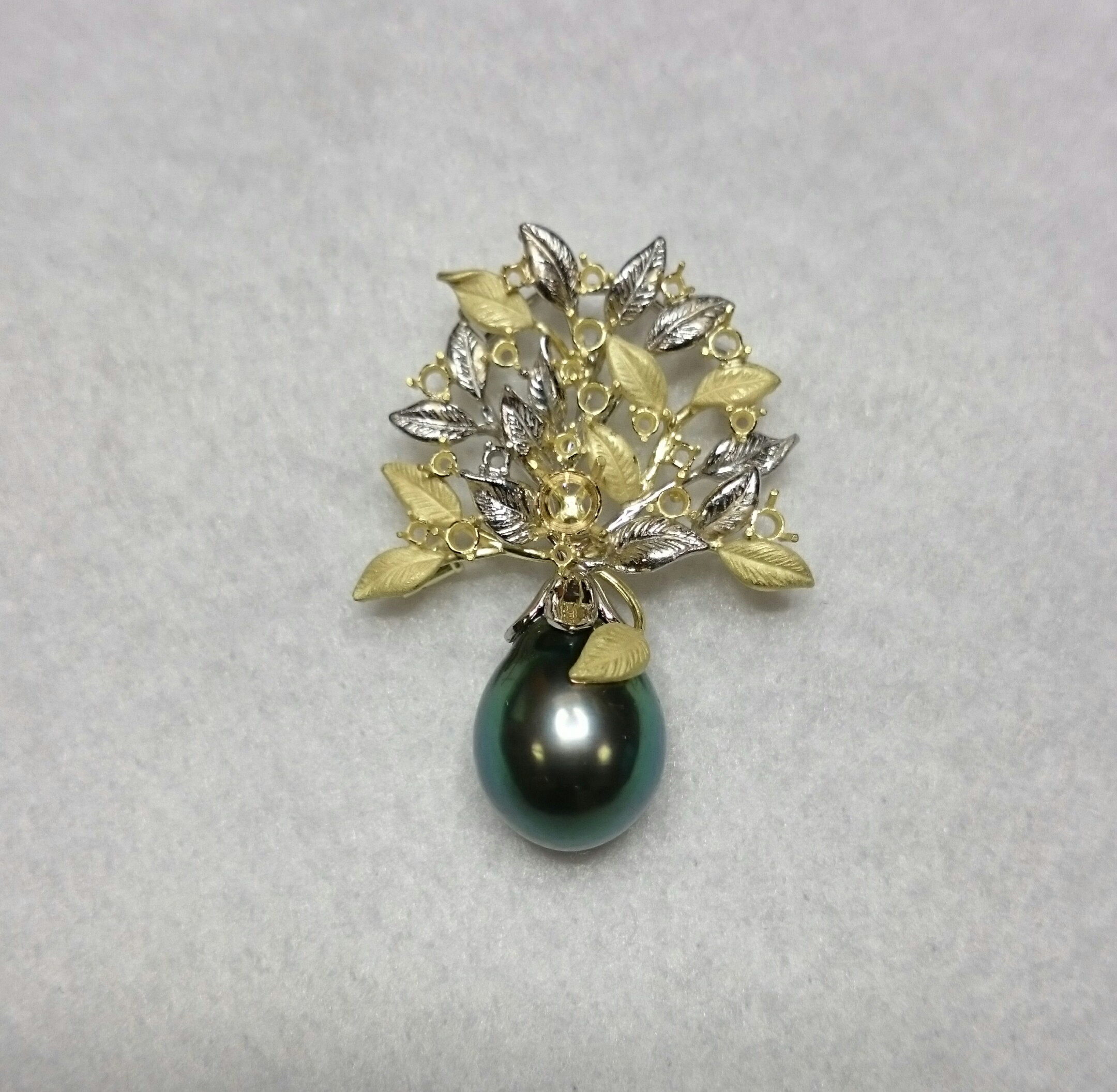 やっと石留め！