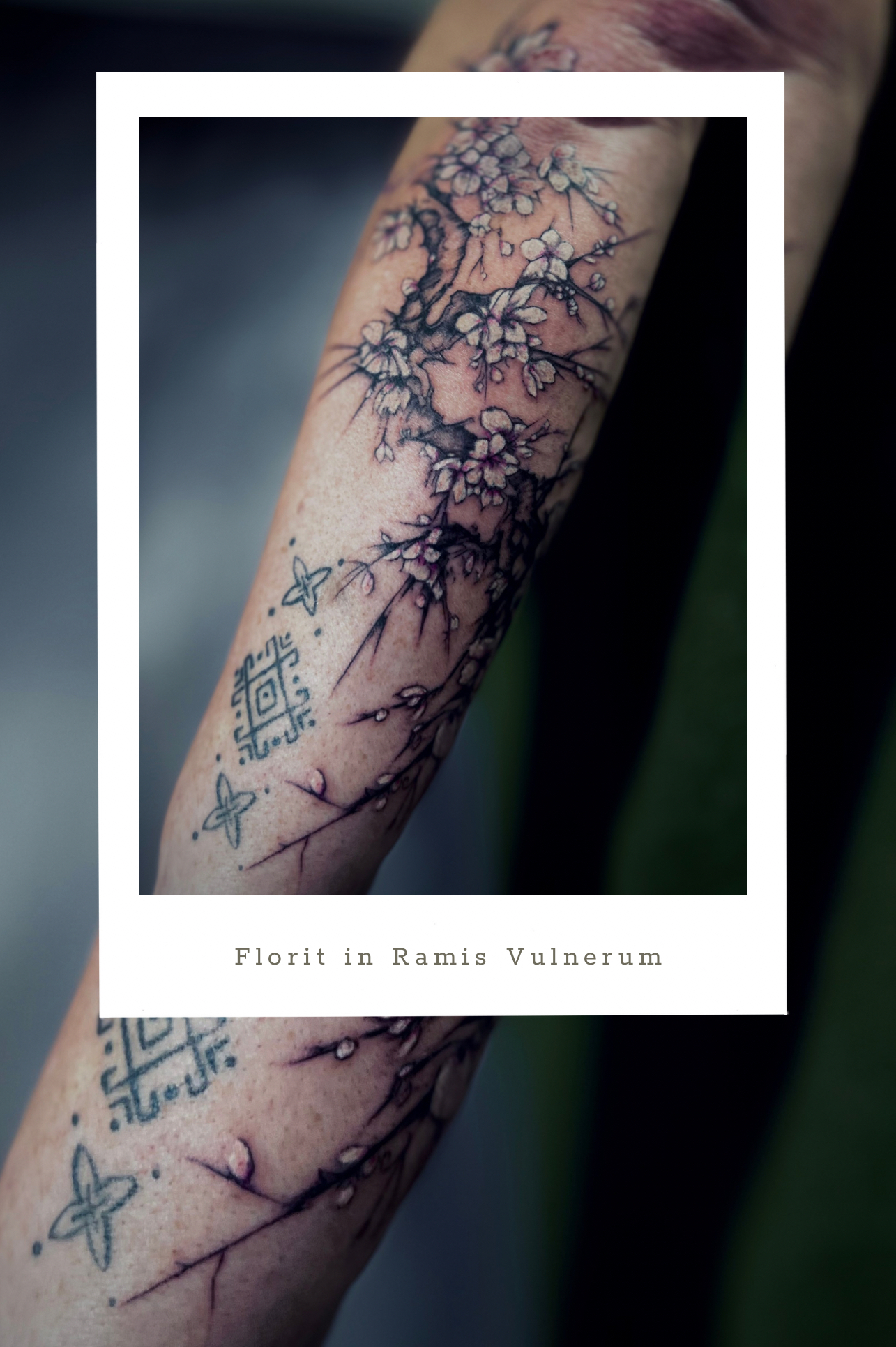 🌑 Petita Sancta No.45 ── 静かな桜のスモールタトゥー