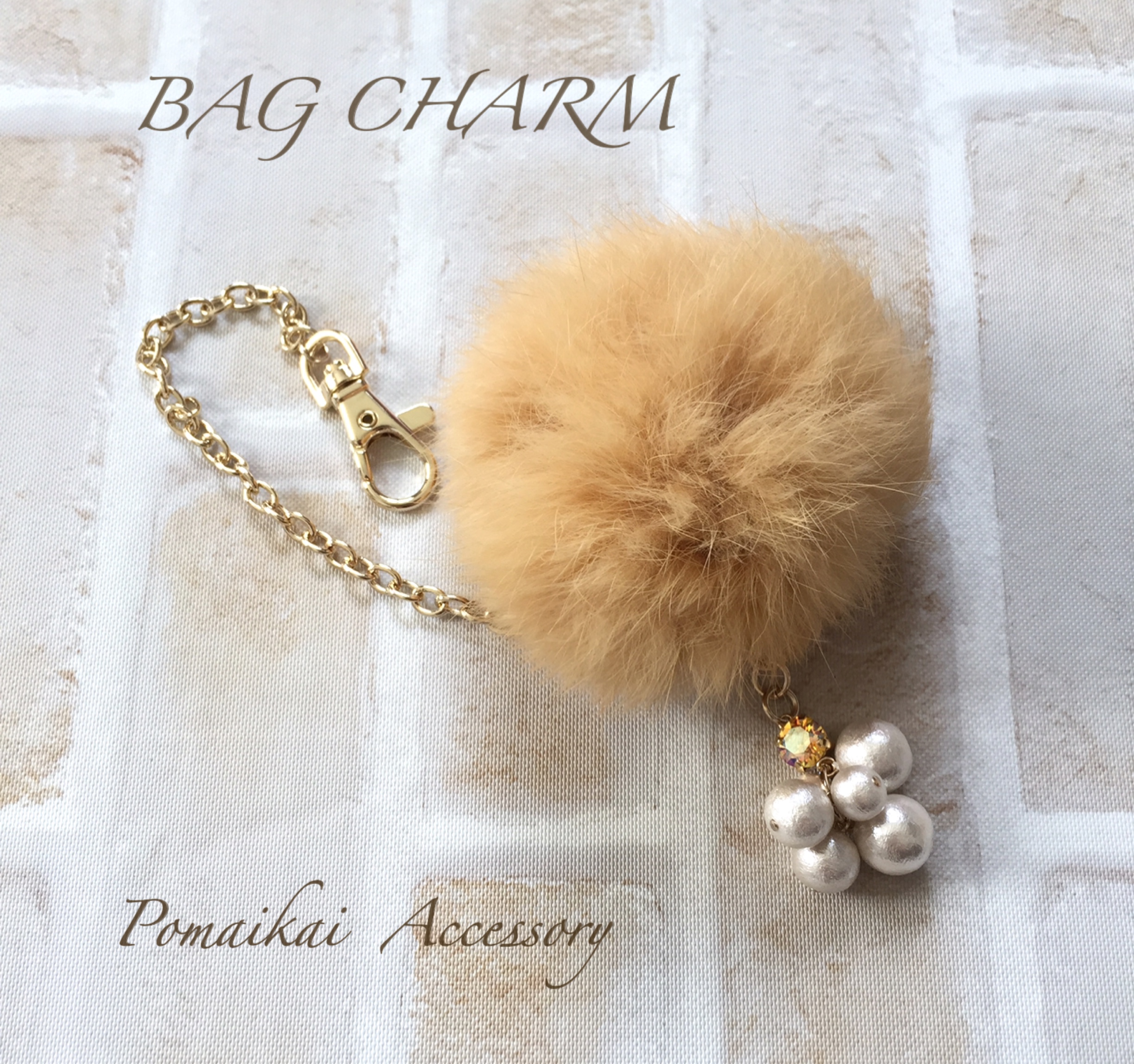 コットンパール＆スワロフスキー＆ファー