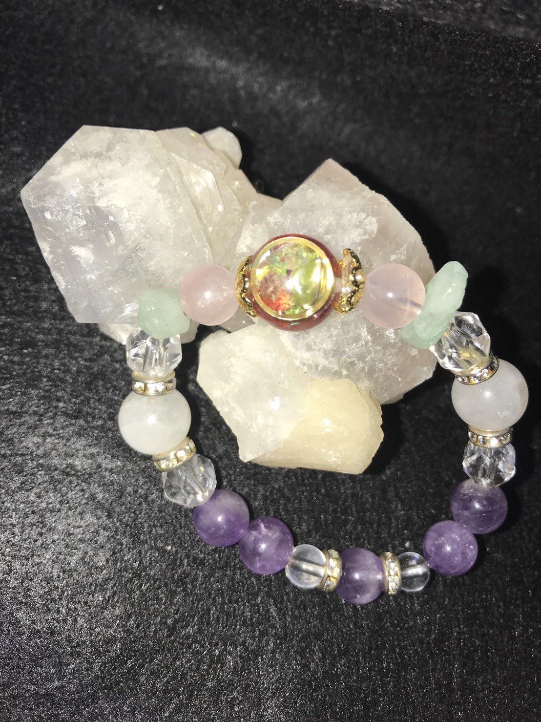 レジン玉を使用したブレスレット♪