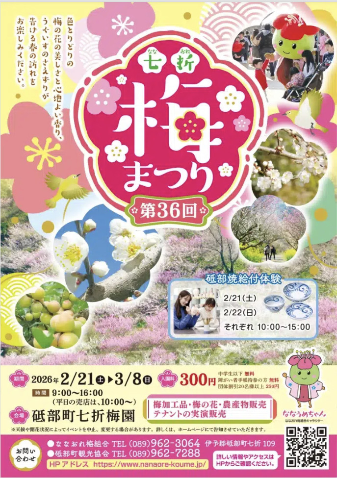 七折梅まつりは2月21日(土)〜🌸