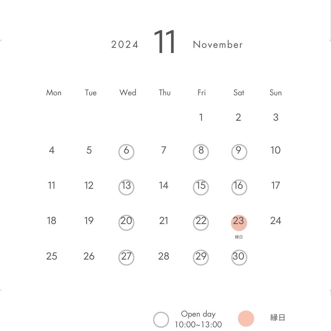 11月の予定