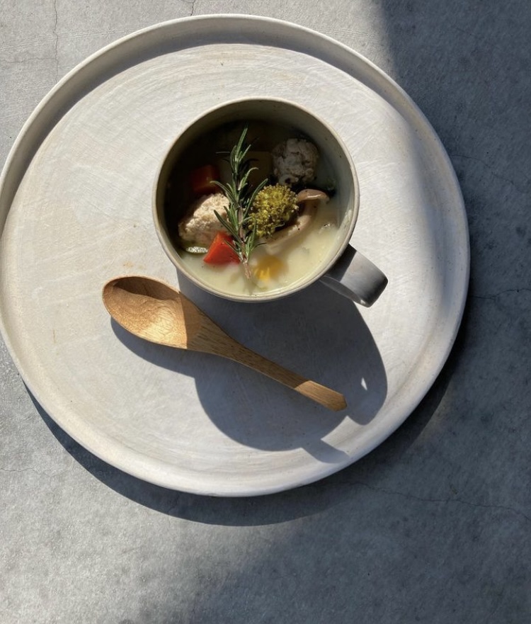 自家製塩糀鶏団子とお野菜たっぷり発酵豆乳スープ