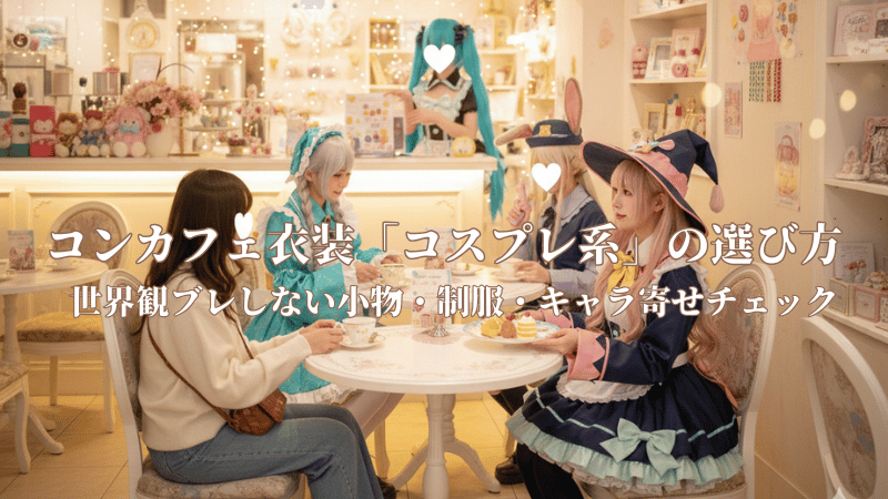 コンカフェ衣装「コスプレ系」の選び方｜世界観ブレしない小物・制服・キャラ寄せチェック