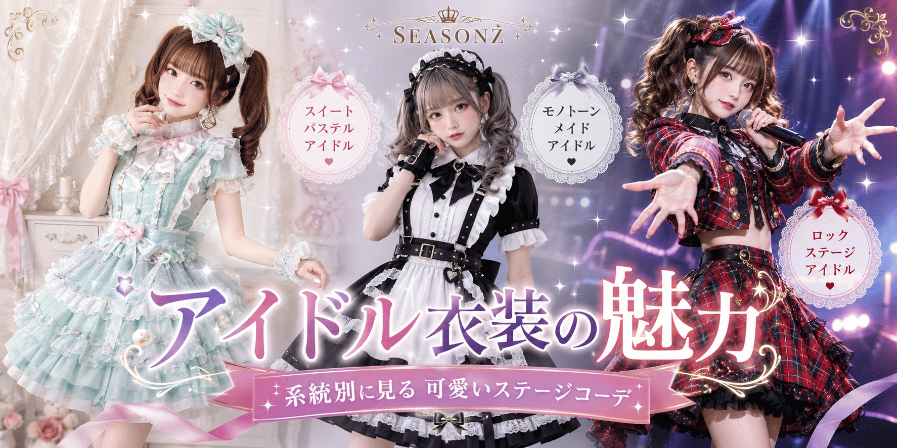 2026年アイドル衣装トレンド総まとめ|売れ筋データ・カラー・B2B発注の実態をSEASONZが解説