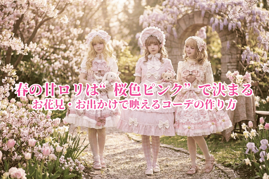 春の甘ロリは“桜色ピンク”で決まる｜お花見・お出かけで映えるコーデの作り方