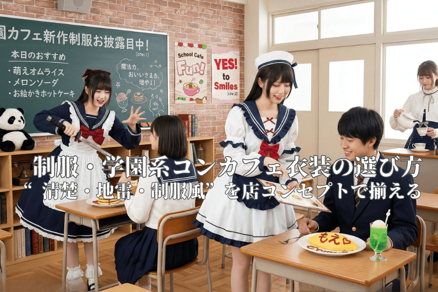 制服・学園系コンカフェ衣装の選び方｜“清楚・地雷・制服風”を店コンセプトで揃える