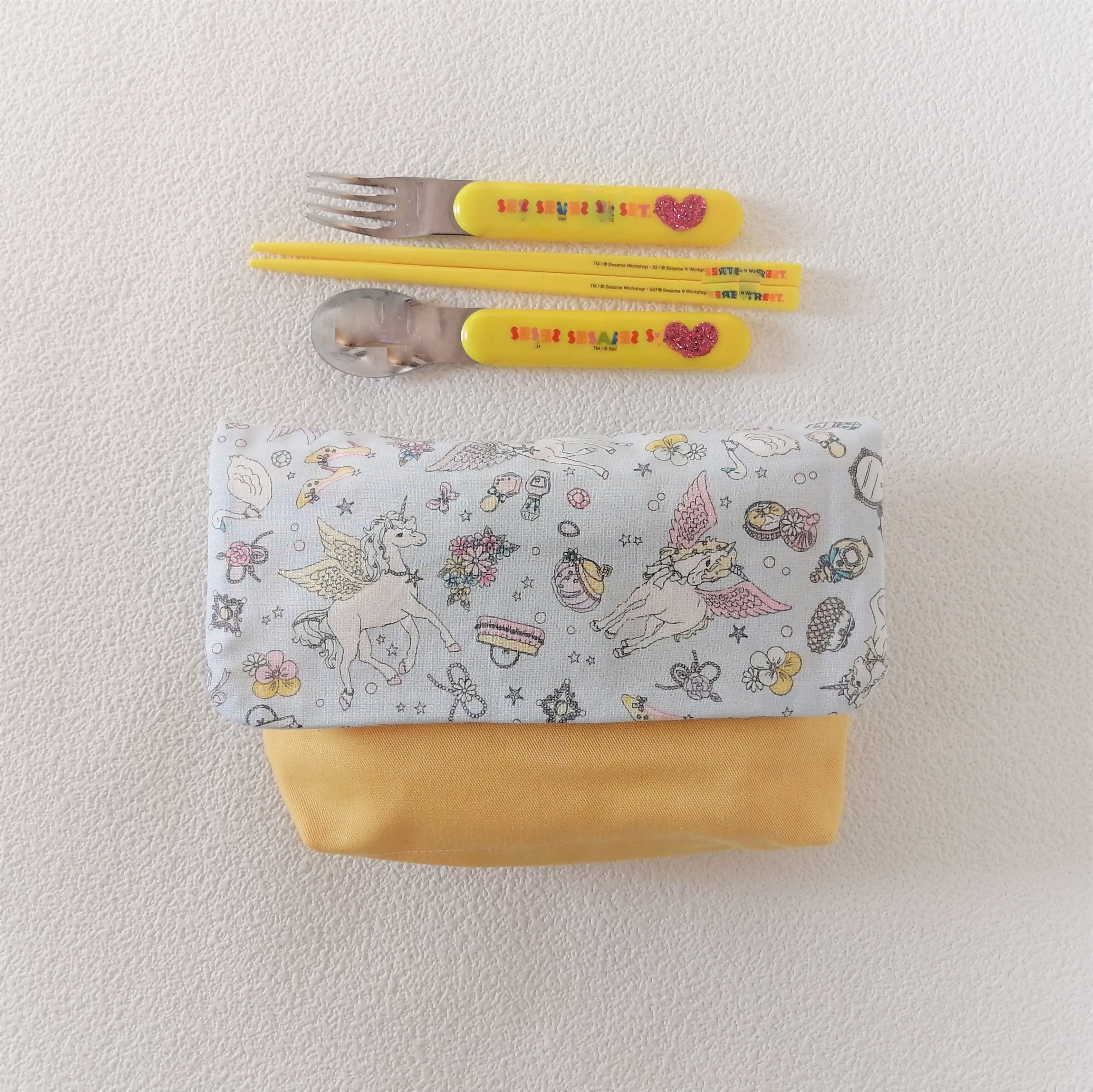 ユニコーン柄☆お弁当袋＆カトラリーケース